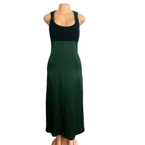 Vintage Nicole Miller Emerald Green Formal Evening Empire Dress